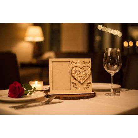Prezent WALENTYNKI RAMKA NA ZDJĘCIE PERSONALIZACJA PIONOWE - KSANTYNA.pl