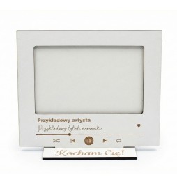 Prezent WALENTYNKI RAMKA BIAŁA NA ZDJĘCIE PERSONALIZACJA POZIOME - KSANTYNA.pl