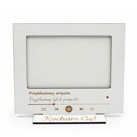 Prezent WALENTYNKI RAMKA BIAŁA NA ZDJĘCIE PERSONALIZACJA POZIOME - KSANTYNA.pl