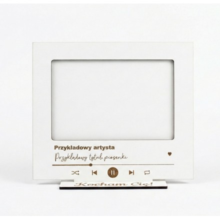 Prezent WALENTYNKI RAMKA BIAŁA NA ZDJĘCIE PERSONALIZACJA POZIOME - KSANTYNA.pl