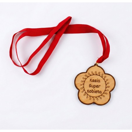 Prezent Dzień Kobiet MEDAL KWIAT PERSONALIZACJA - KSANTYNA.pl
