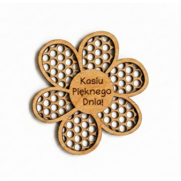 Prezent Dzień Kobiet MAGNES KWIAT PERSONALIZACJA - KSANTYNA.pl