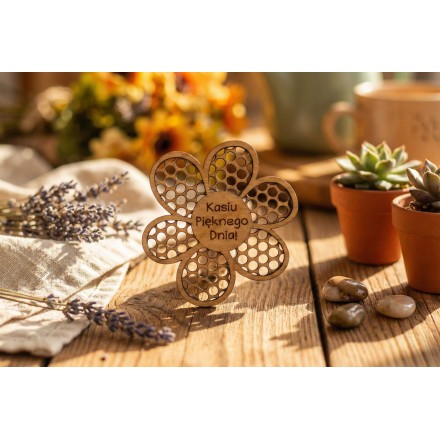 Prezent Dzień Kobiet MAGNES KWIAT PERSONALIZACJA - KSANTYNA.pl