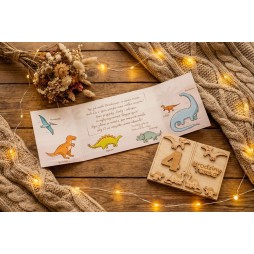 Prezent ROCZEK URODZINY DZIECKA DINOZAUR KARTKA GRAWER PERSONALIZACJA