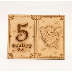 Prezent ROCZEK URODZINY WRÓŻKA KARTKA GRAWER PERSONALIZACJA - KSANTYNA.pl