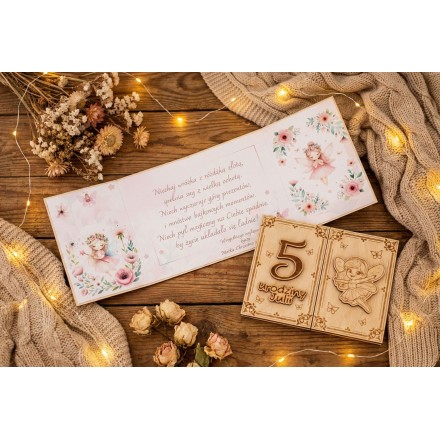 Prezent ROCZEK URODZINY WRÓŻKA KARTKA GRAWER PERSONALIZACJA - KSANTYNA.pl