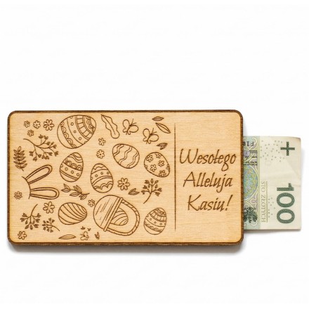 Prezent WIELKANOC PUDEŁKO NA PIENIĄDZE WZÓR GRAWER PERSONALIZACJA - KSANTYNA.pl