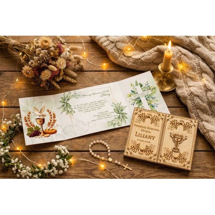 Prezent KOMUNIA KARTKA GRAWER PERSONALIZACJA DRUK - KSANTYNA.pl