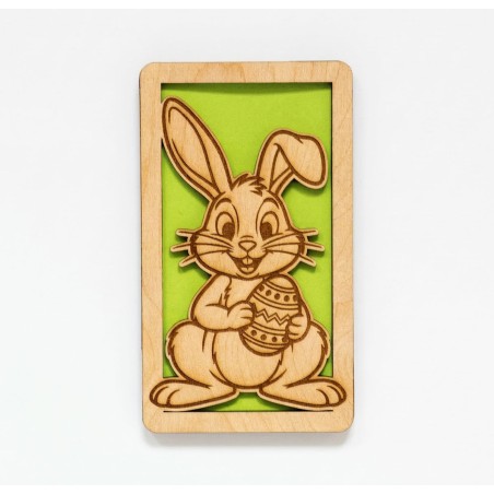 Prezent WIELKANOC PUDEŁKO PIENIĄDZE ZIELONY ZAJĄC GRAWER PERSONALIZACJA - KSANTYNA.pl