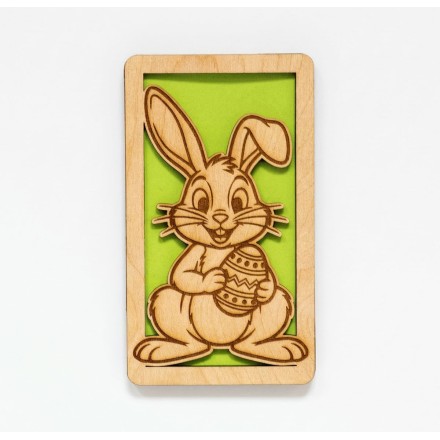 Prezent WIELKANOC PUDEŁKO PIENIĄDZE ZIELONY ZAJĄC GRAWER PERSONALIZACJA - KSANTYNA.pl