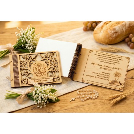 Prezent KOMUNIA KARTKA GRAWER PERSONALIZACJA