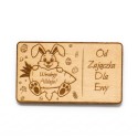 Prezent WIELKANOC PUDEŁKO PIENIĄDZE ZAJĄC GRAWER PERSONALIZACJA - KSANTYNA.pl