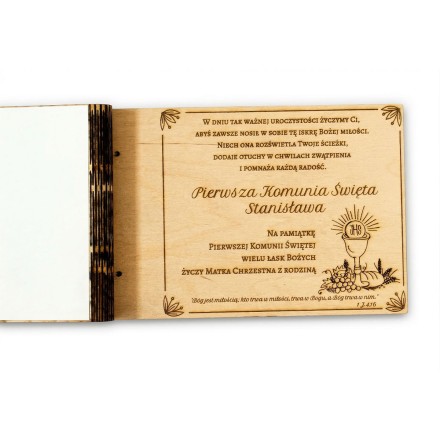 Prezent KOMUNIA KARTKA GRAWER PERSONALIZACJA - KSANTYNA.pl