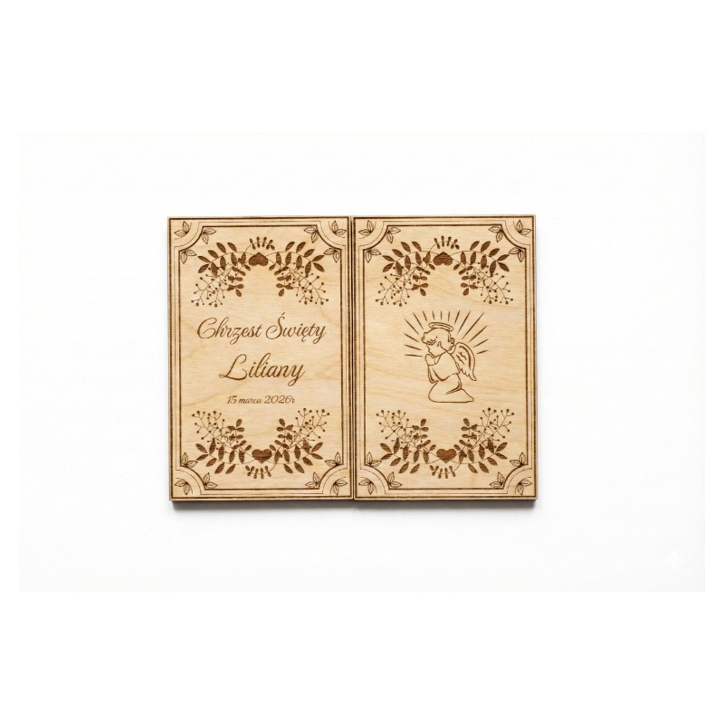 Prezent CHRZCINY KARTKA EKO GRAWER PERSONALIZACJA DRUK - KSANTYNA.pl