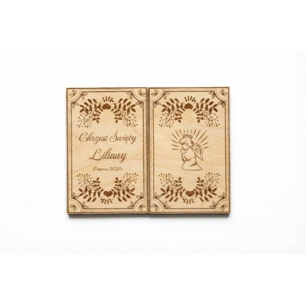 Prezent CHRZCINY KARTKA EKO GRAWER PERSONALIZACJA DRUK - KSANTYNA.pl