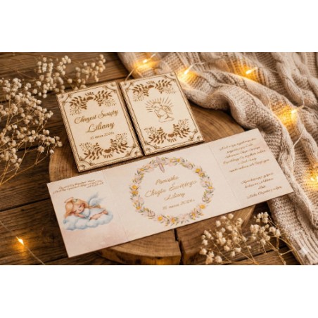 Prezent CHRZCINY KARTKA EKO GRAWER  PERSONALIZACJA DRUK