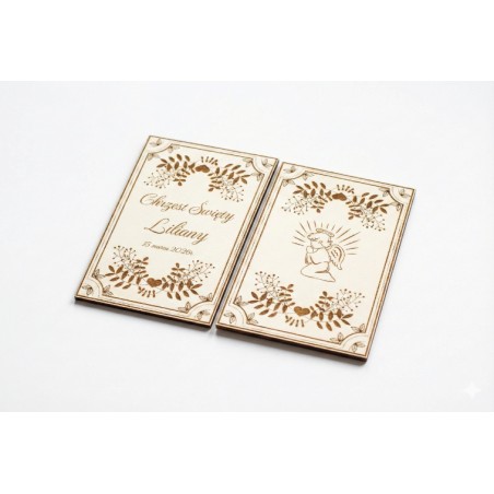 Prezent CHRZCINY KARTKA BIAŁA GRAWER PERSONALIZACJA DRUK - KSANTYNA.pl