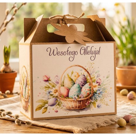 Prezent WIELKANOC Walizka KAWA HERBATA CZEKOLADA BEŻOWA - KSANTYNA.pl