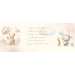 Prezent ROCZEK URODZINY DZIECKA KARTKA MIŚ NIEBIESKI GRAWER PERSONALIZACJA