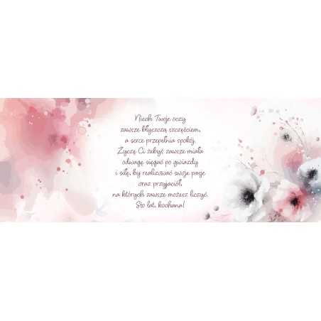 Prezent URODZINY RÓŻA KARTKA GRAWER PERSONALIZACJA