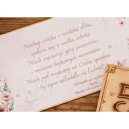 Prezent ROCZEK URODZINY WRÓŻKA KARTKA GRAWER PERSONALIZACJA - KSANTYNA.pl