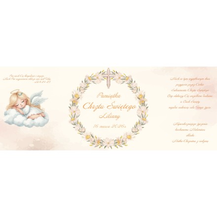 Prezent CHRZCINY KARTKA BIAŁA GRAWER PERSONALIZACJA DRUK - KSANTYNA.pl