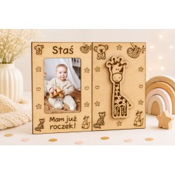 Prezent ROCZEK URODZINY KARTKA MIŚ ZDJĘCIE GRAWER PERSONALIZACJA